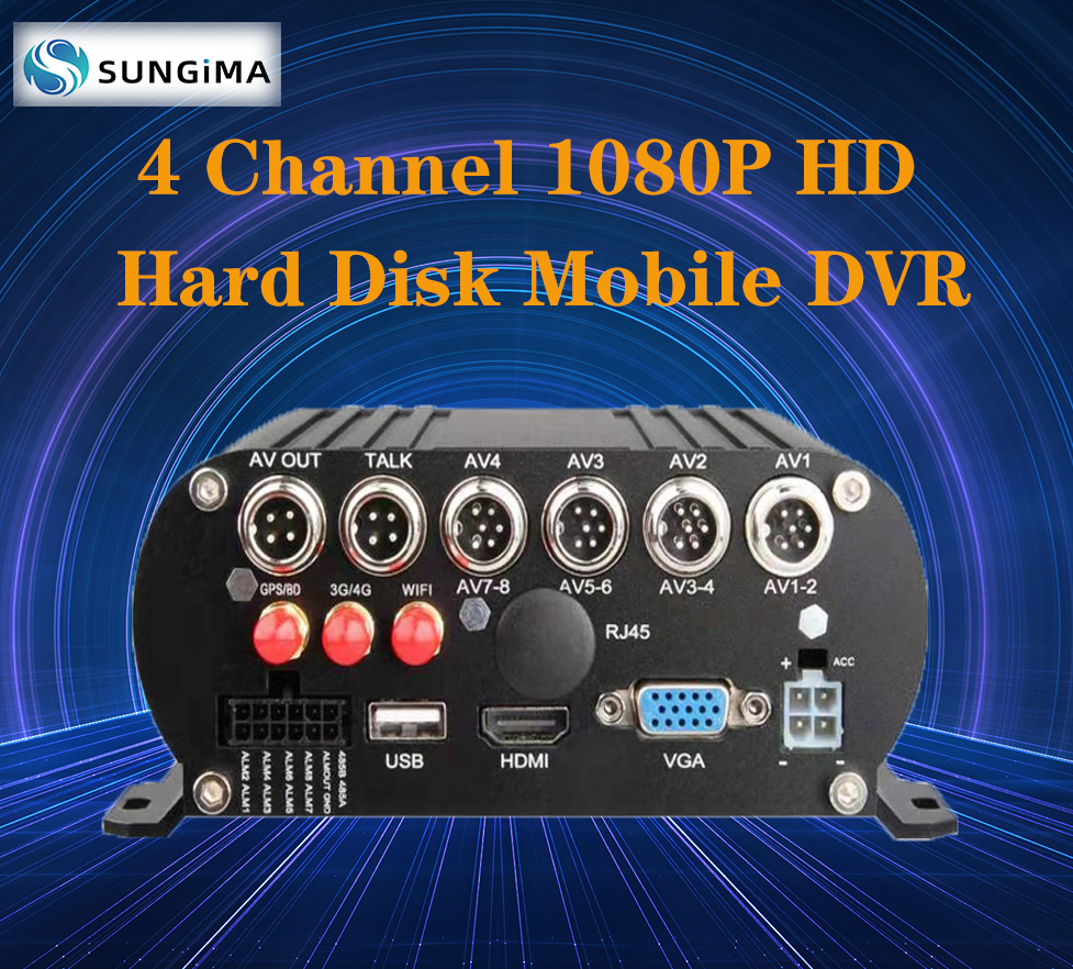 4 Channel 1080P HD Hard Disk Mobile DVR Supporting Car Video For 360 AVM Blackbox
